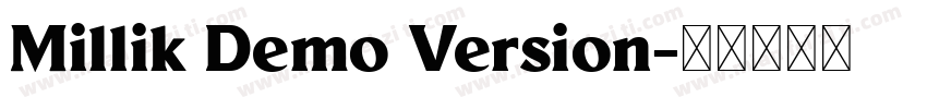 Millik Demo Version字体转换